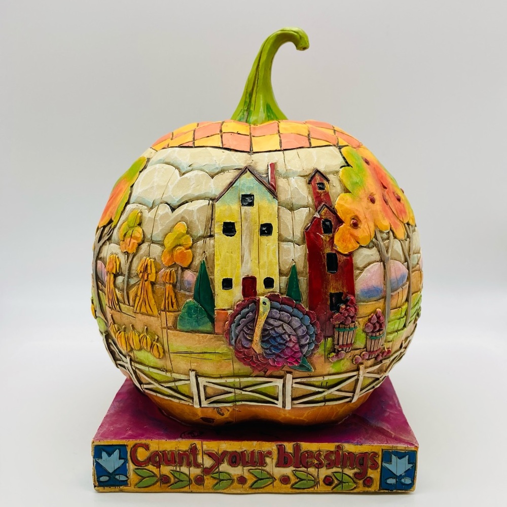 2004 Heartwood Creek By Jim Shore “Count Your Blessings” 118757T Pumpkin Harvest